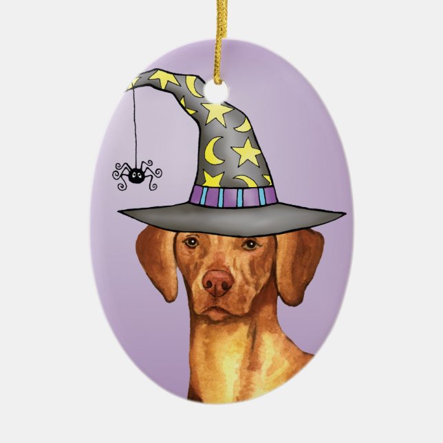 Adorno De Cerámica Vizsla Witch (Frente)