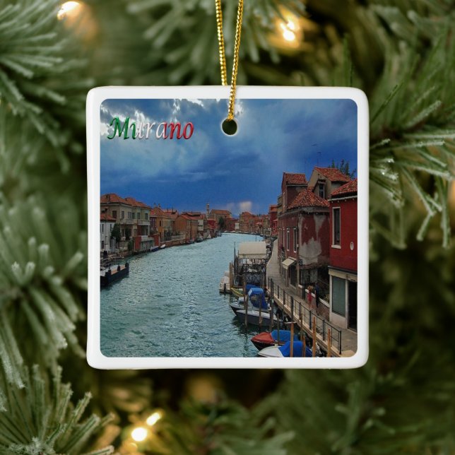 Adorno De Cerámica VNT055 VENECIA, MURANO, Véneto, Italia, (Árbol)