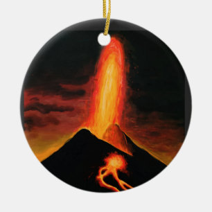 Adorno De Cerámica Volcán Cumbre Vieja