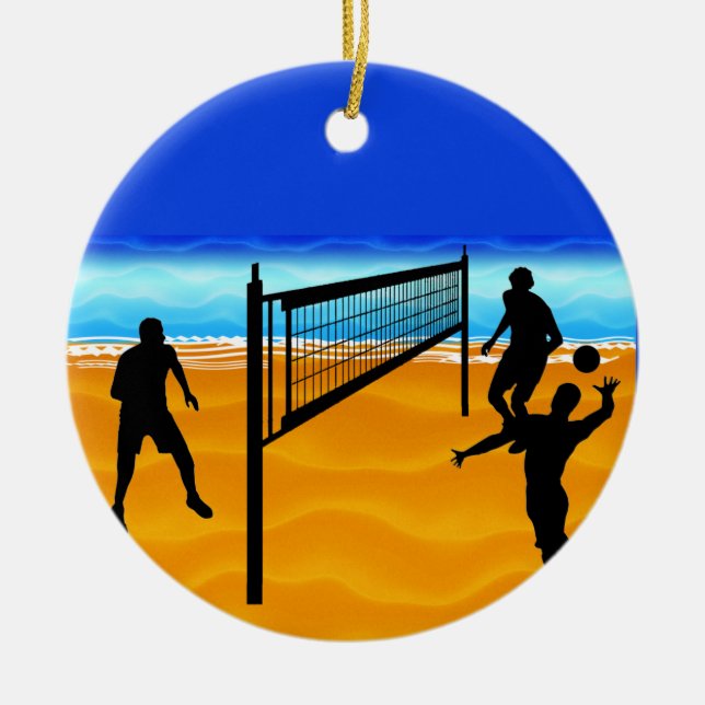 Adorno De Cerámica Voleibol de playa (Frente)