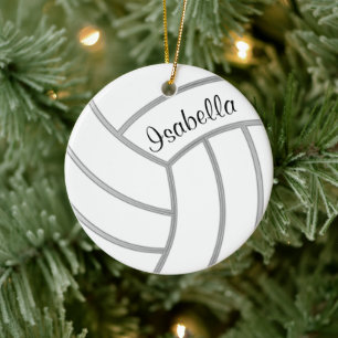 Adorno De Cerámica Voleibol - DIY Color de fondo y nombre