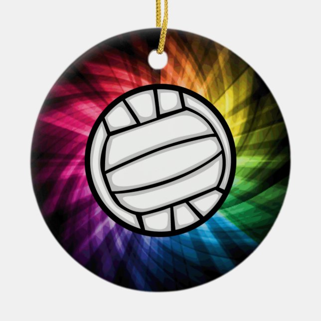 Adorno De Cerámica Voleibol; Espectro (Frente)
