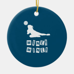 Adorno De Cerámica Voleibol   Mina de voleibol
