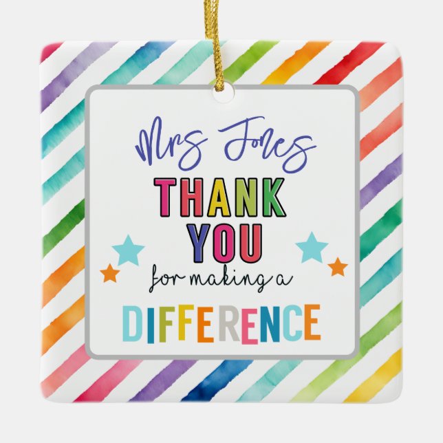 Adorno De Cerámica voluntariado gracias por hacer algo diferente (Anverso)