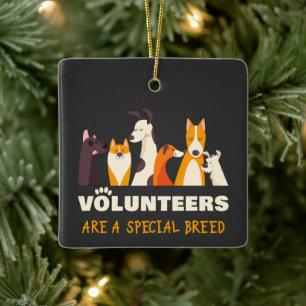 Adorno De Cerámica Voluntarios son un refugio especial para perros de
