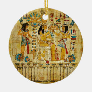Adorno De Cerámica Voluta Heirogliphics de la tapicería de Egipto