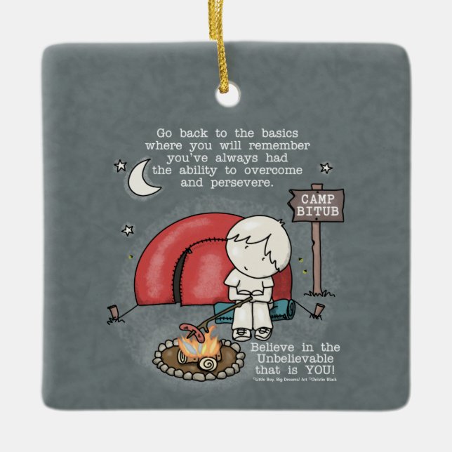 Adorno De Cerámica Volver a lo básico (Anverso)