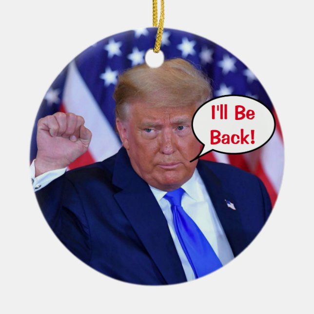 Adorno De Cerámica Volveré a Trump 2024 (Frente)