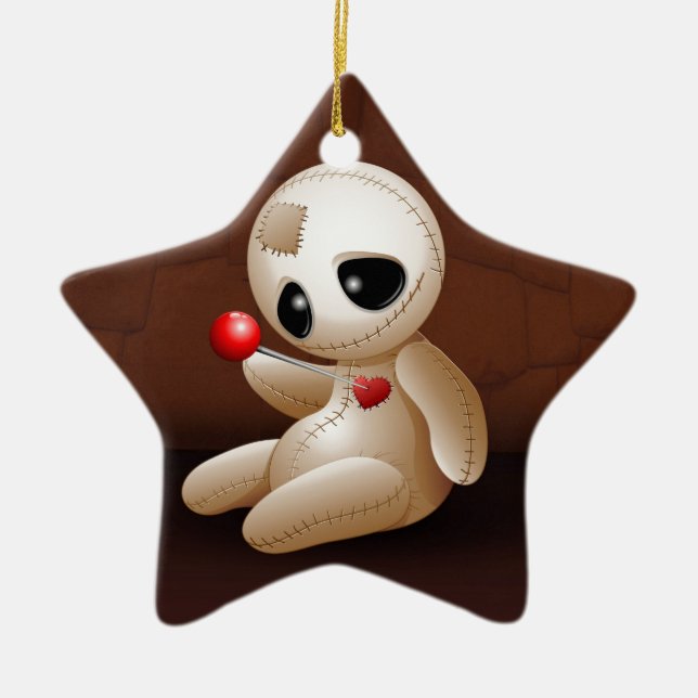 Adorno De Cerámica Voodoo Doll Personalizado enamorado (Frente)