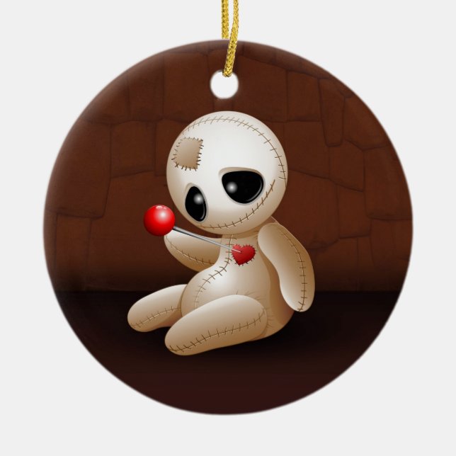 Adorno De Cerámica Voodoo Doll Personalizado enamorado (Frente)