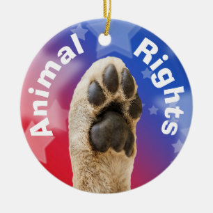 Adorno De Cerámica Votante por los derechos de los animales