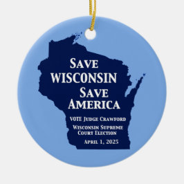 Adorno De Cerámica Votar por Crawford para la Corte Suprema de Wiscon