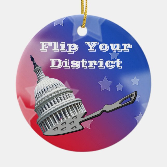 Adorno De Cerámica Votar por su distrito 2026 (Frente)