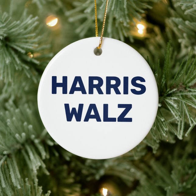 Adorno De Cerámica Vote Harris Walz 2024 (Árbol)