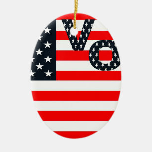 Adorno De Cerámica Voto De Eeuu