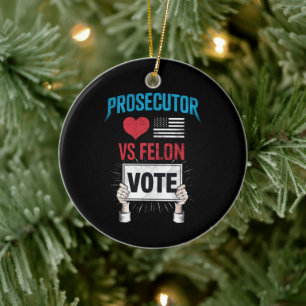 Adorno De Cerámica Voto de Fiscal vs Felón