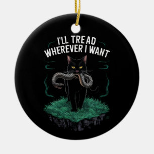 Adorno De Cerámica Voy a dar clases donde quiera a un amante del gato