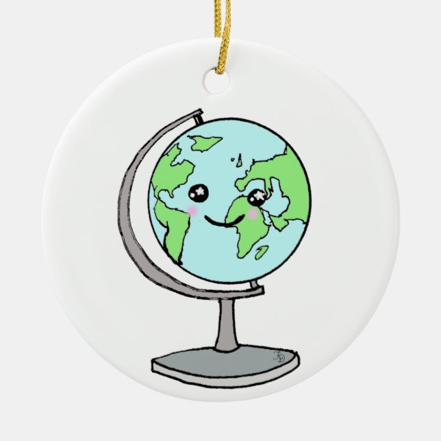 Adorno De Cerámica Voy a dar la vuelta al mundo (Frente)