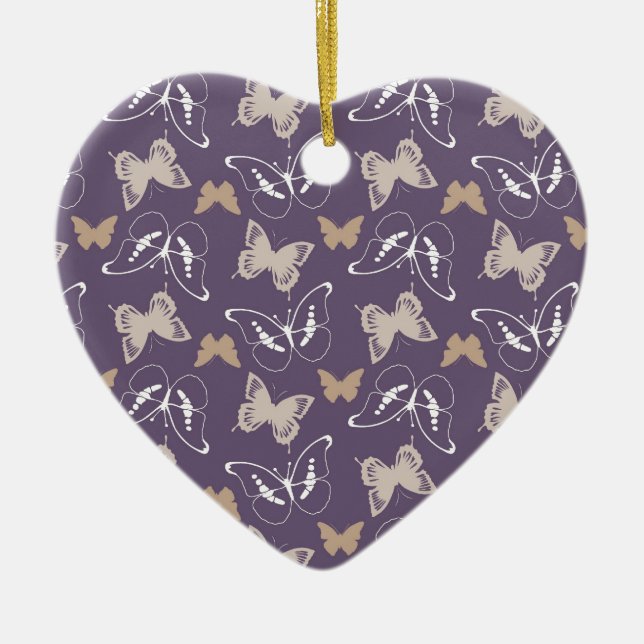 Adorno De Cerámica Vuelo de mariposas (Frente)