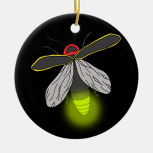 Adorno De Cerámica vuelo del insecto de relámpago encendido