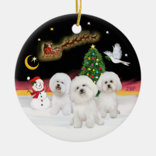Adorno De Cerámica Vuelo nocturno - Tres Amigo Bichon
