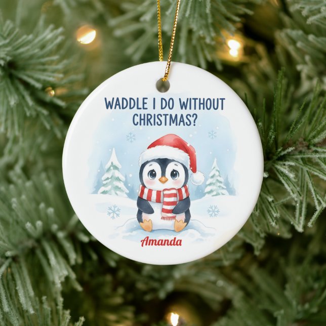 Adorno De Cerámica Waddle I Do Without Christmas Funny Christmas (Árbol)