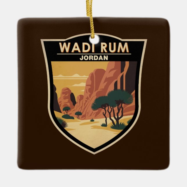 Adorno De Cerámica Wadi Rum Jordan Viaje Arte Vintage (Anverso)
