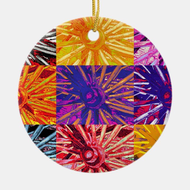 ADORNO DE CERÁMICA WAGON WHEEL (Frente)