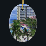 Adorno De Cerámica Waikiki Beach<br><div class="desc">Fotografía en Honolulu,  Hawaii.</div>