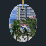 Adorno De Cerámica Waikiki Beach<br><div class="desc">Fotografía en Honolulu,  Hawaii.</div>