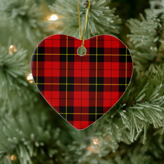 Adorno De Cerámica Wallace Red Tartan (Árbol)