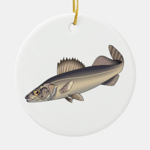 Adorno De Cerámica Walleye Fish