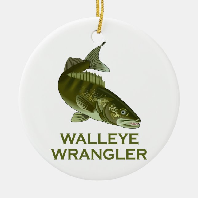 Adorno De Cerámica Walleye Wrangler (Frente)