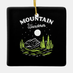 Adorno De Cerámica Wanderer de la montaña