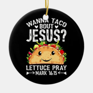 Adorno De Cerámica Wanna Taco sobre Jesús Cinco De Mayo
