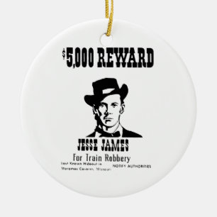 Adorno De Cerámica Wanted Jesse James
