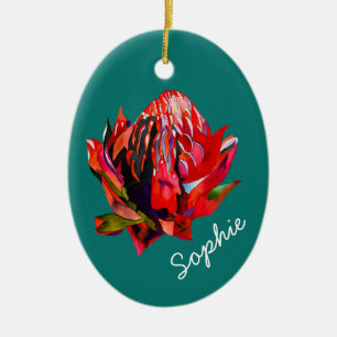 Adorno De Cerámica Waratah Flor acuática australiana