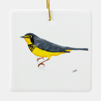 Adorno De Cerámica Warbler de Canadá