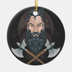 ADORNO DE CERÁMICA WARRIOR BEARD MEN