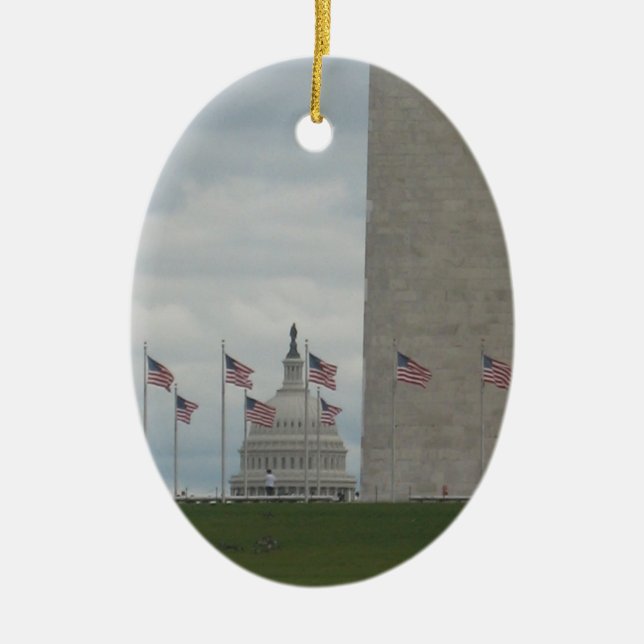 Adorno De Cerámica Washington D.C. Collectible Ornament (Frente)