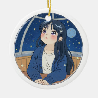 Adorno De Cerámica Watching the stars at the planetarium