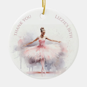 Adorno De Cerámica Watercolor Ballerina
