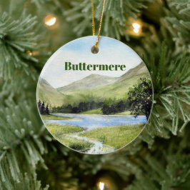 Adorno De Cerámica Watercolor Buttermere Lake District, Inglaterra