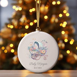 Adorno De Cerámica Watercolor Fairy Baby Stroller Shower<br><div class="desc">Watercolor pastel hada bebé ilustracion de paseo combinado con dramáticos y elegantes guiones. Contáctenos por correo electrónico o chat si tiene alguna solicitud especial y estaremos encantados de ayudarle.</div>