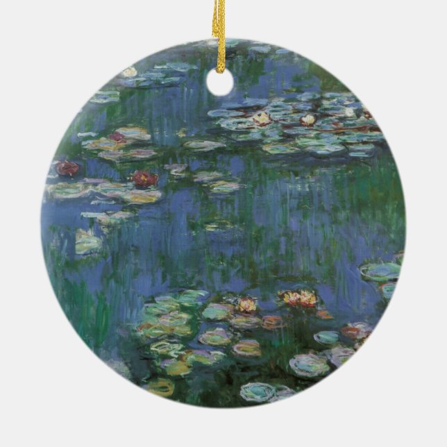 Adorno De Cerámica Waterlilies por Claude Monet, Flores de época (Atrás)