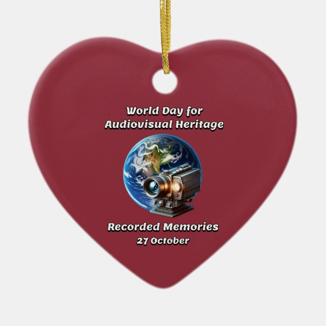 Adorno De Cerámica WDAH. Recuerdos grabados. 27 de octubre (Frente)