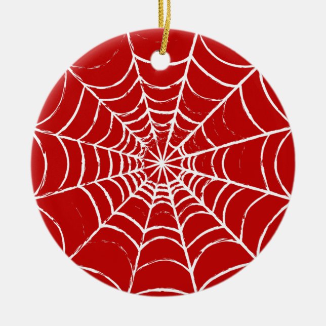 Adorno De Cerámica Web roja (Frente)