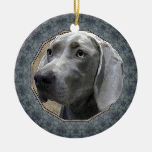 Adorno De Cerámica Weimaraner
