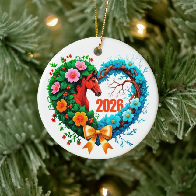 Adorno De Cerámica Welcome 2026 (Árbol)