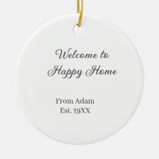 Adorno De Cerámica Welcome to home real estate house inauguration est